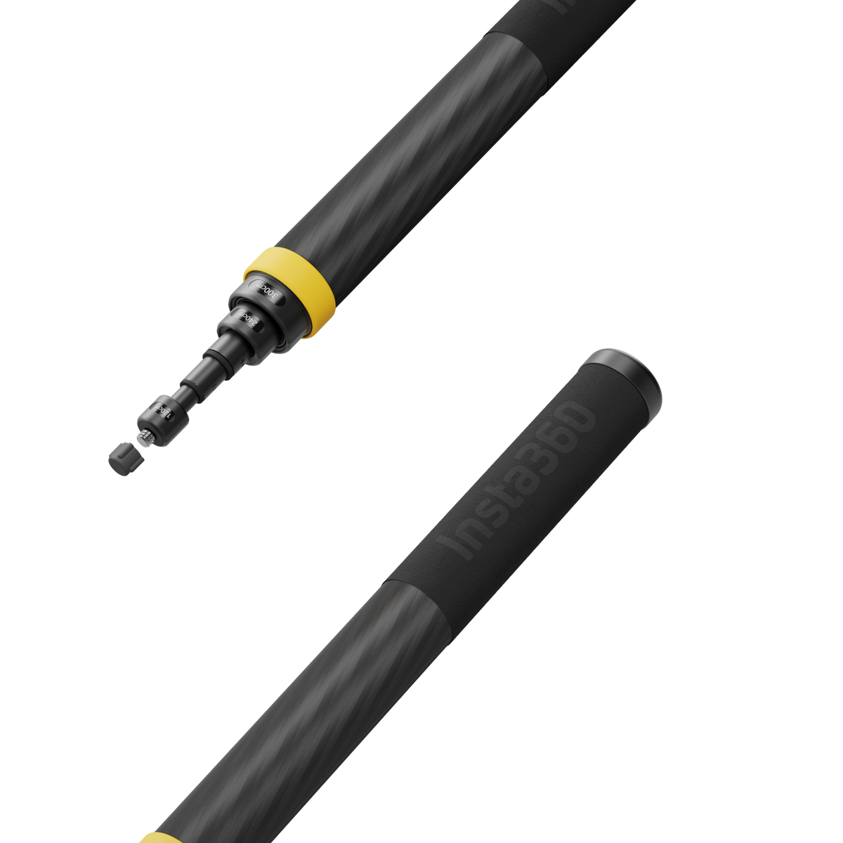 Insta360 Enhanced Extended Edition Selfie Stick telescopic tip and Insta360 grip