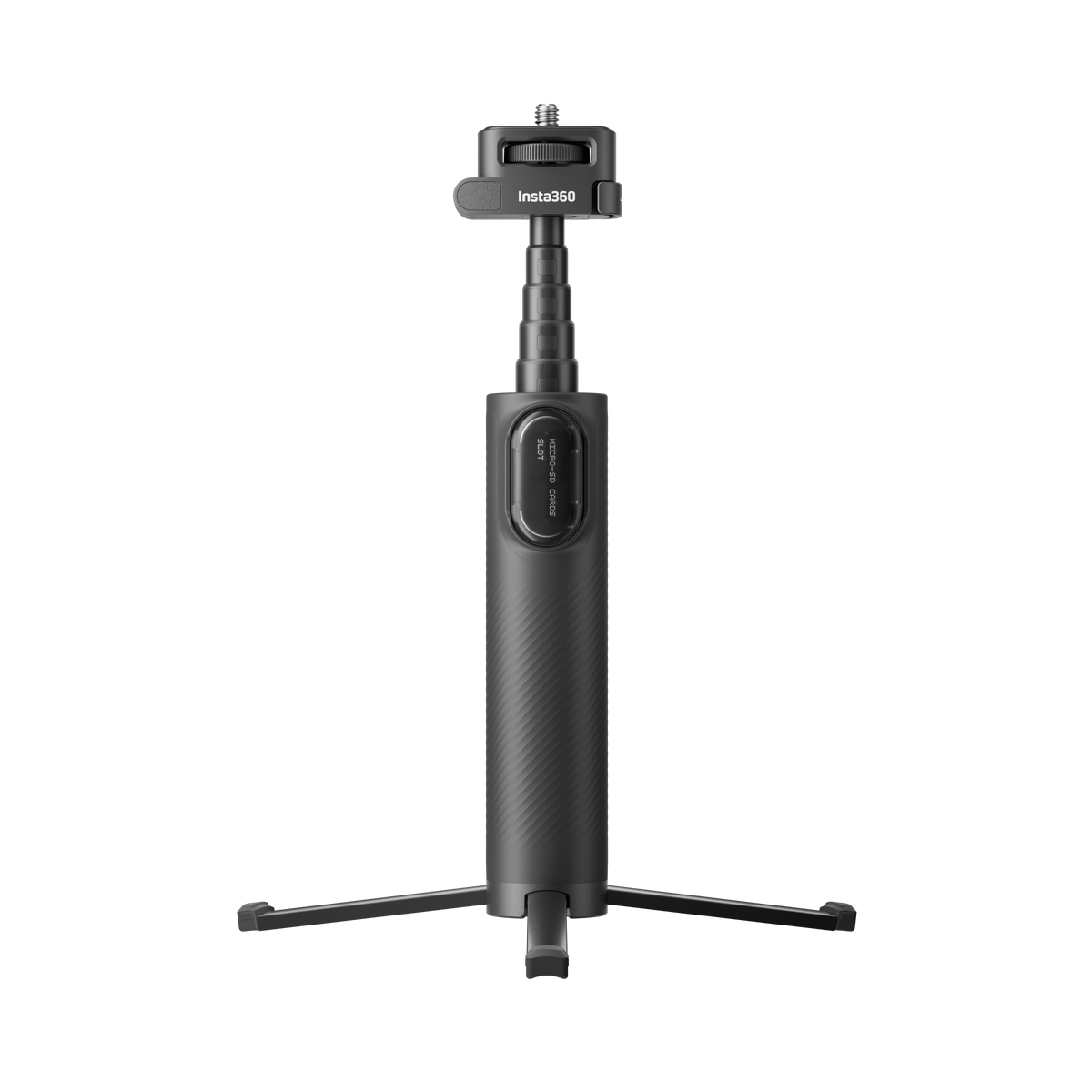 عصا سيلفي Insta360 Foldable 2-in-1 واقفة في وضع الحامل الثلاثي