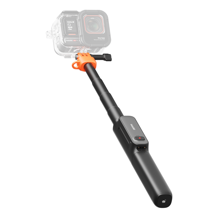 عصا سيلفي Insta360 للتصوير تحت الماء مع ريموت بزاوية مائلة مع جراب غوص لكاميرا أكشن