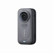 Insta360 X6 360 action camera in Midnight Black, back view showing the lens and Insta360 X6 branding