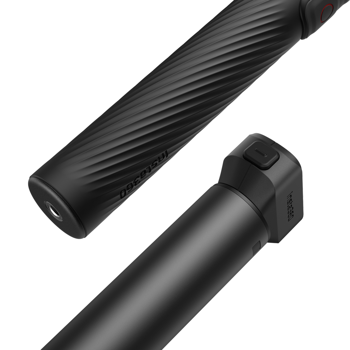 Insta360 X6 Power Selfie Stick handle and shaft close-up