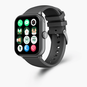 iQibla Qwatch S6 Islamic smart watch in Black with the app menu on screen