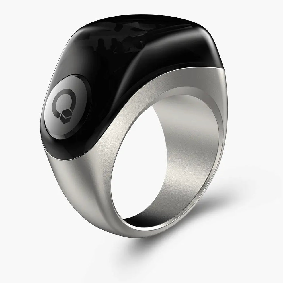 iQibla Zikr Jood Pro smart tasbih ring in Titanium