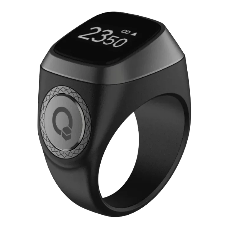 خاتم تسبيح ذكي iQibla Zikr Lite باللون Black Gray