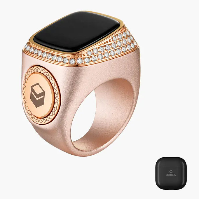 iQibla Zikr M02 Premium smart tasbih ring in Rose Gold