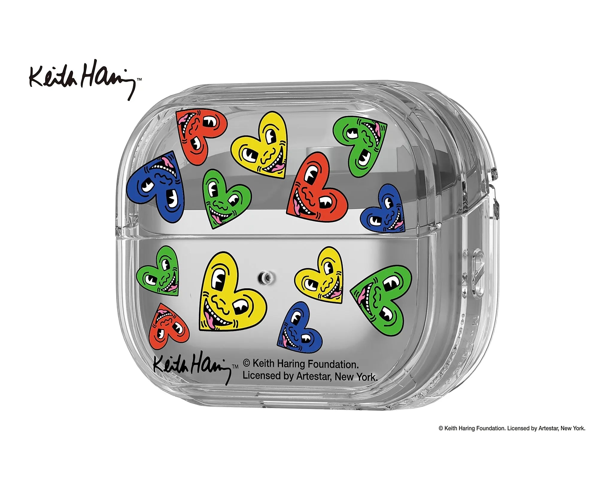 Samsung Keith Haring Heart Clear Cover for Galaxy Buds 3, Buds 3 Pro-Color: Clear---Ennap.com