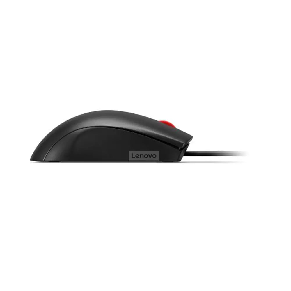 ماوس لينوفو 120 السلكي من الجانب وعليه شعار Lenovo