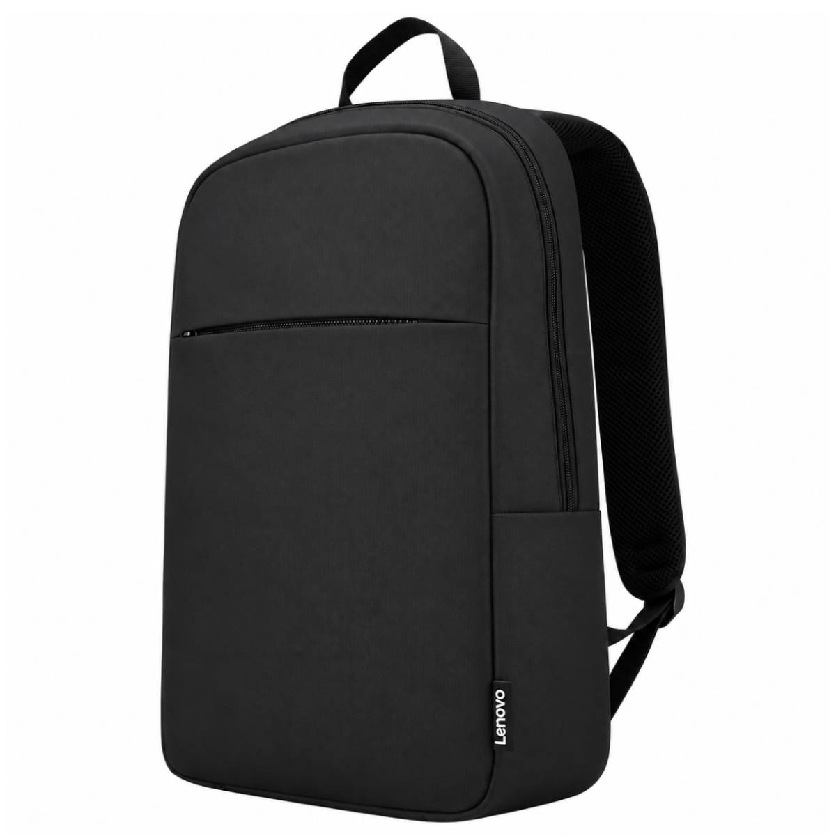 Lenovo B215 16-inch Laptop Backpack seen at an angle showing its slim depth and shoulder strap