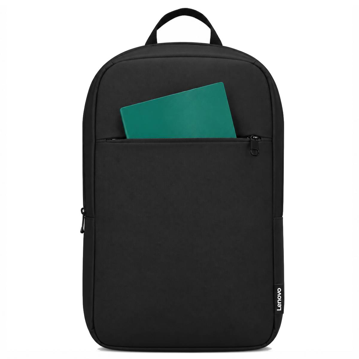 Lenovo B215 16-inch Laptop Backpack with a notebook in the front pocket