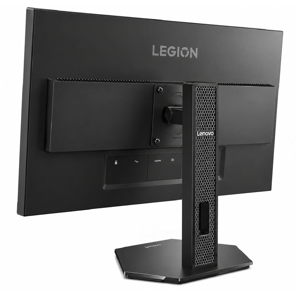 Side profile of the Lenovo Legion 27-10 gaming monitor showing the height adjustable stand