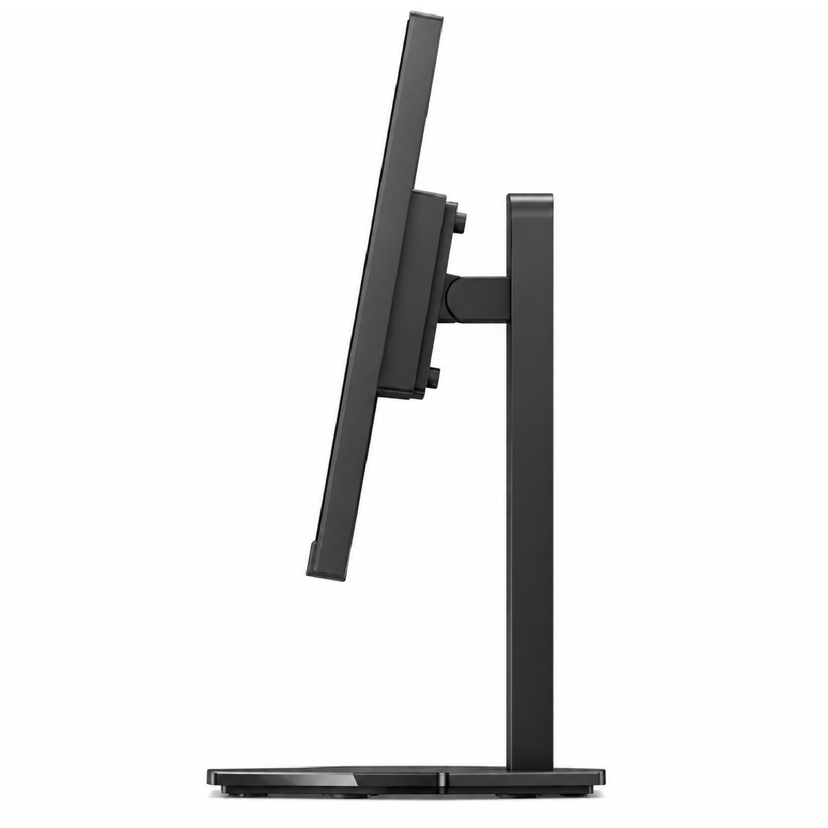 Lenovo Legion 27-10 gaming monitor tilted on its stand seen from the side