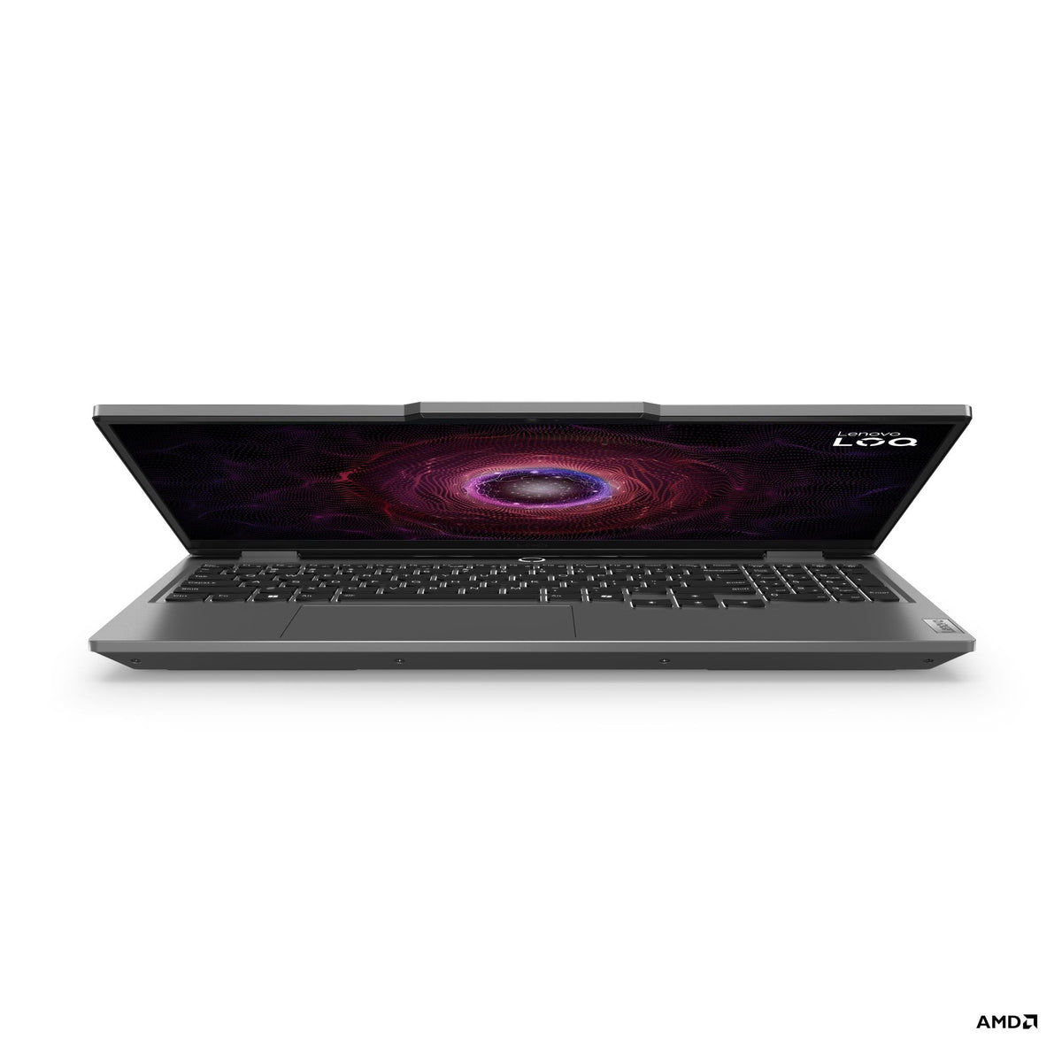 LENOVO LOQ 15AHP9 seen from the front at a low angle