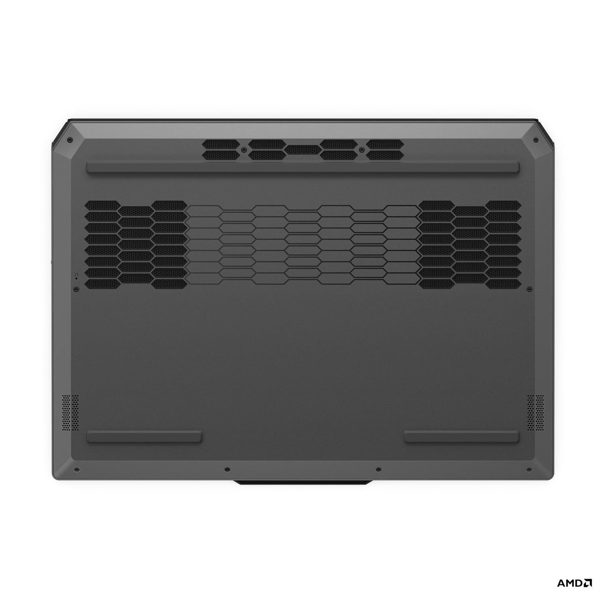 Underside of the LENOVO LOQ 15AHP9 showing the ventilation grilles