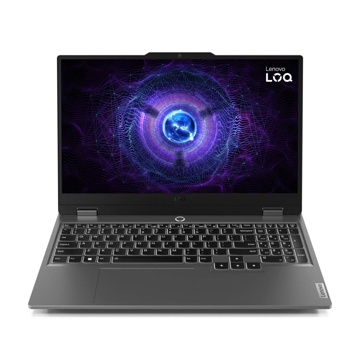 LENOVO LOQ 15IAX9 gaming laptop open and seen from the front