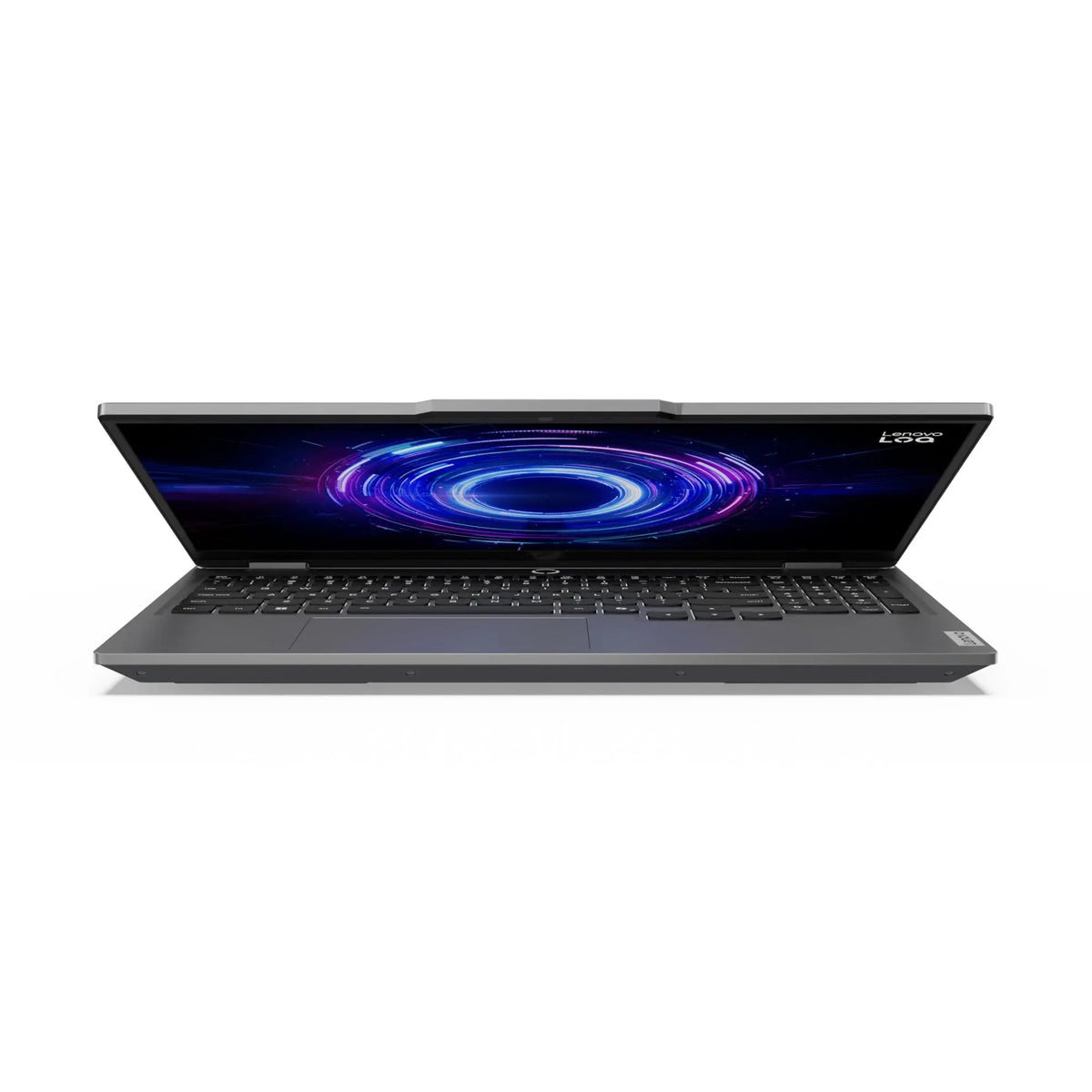 لابتوب LENOVO LOQ 15IRX10 من الأمام والغطاء مفتوح جزئيًا