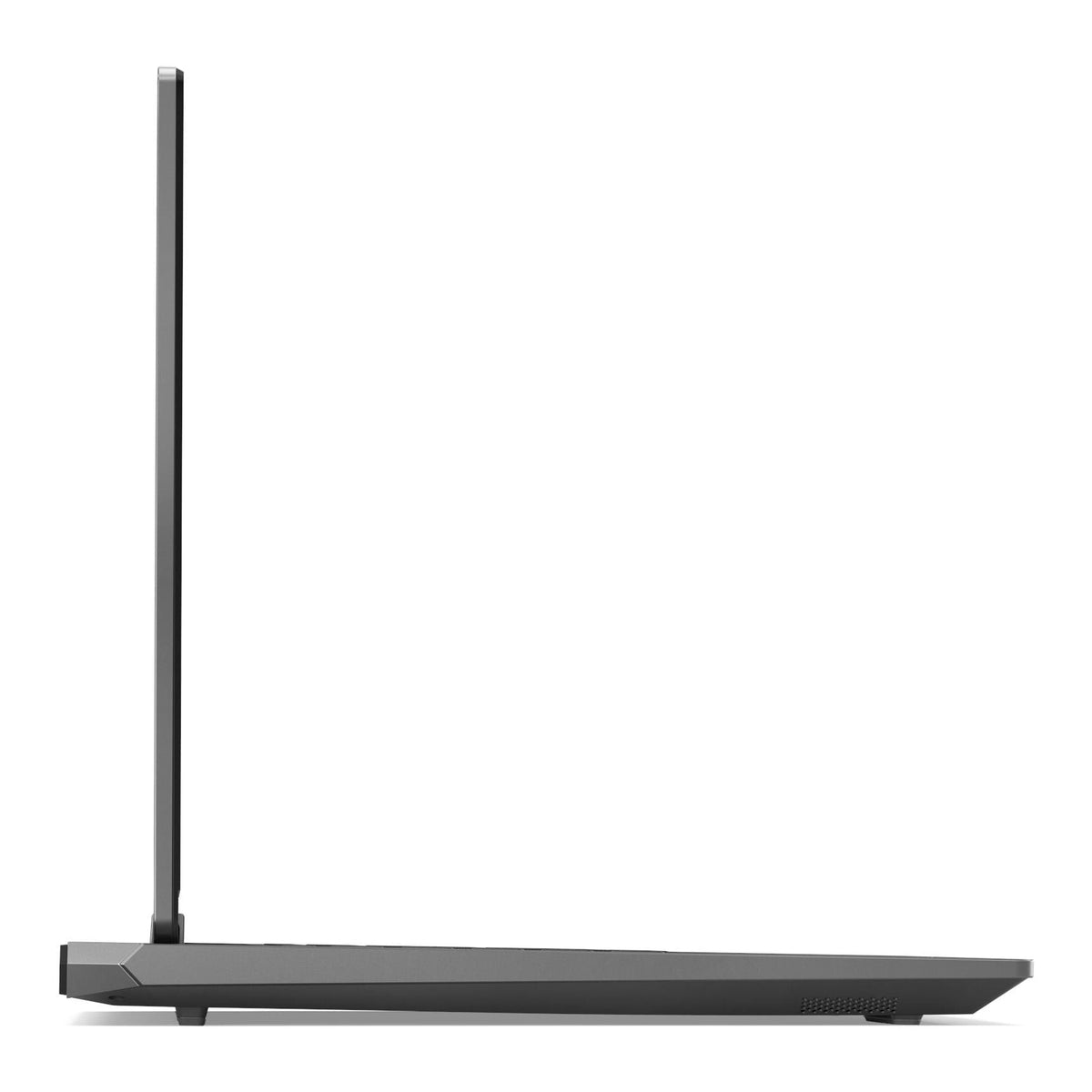 Side profile of the LENOVO LOQ 15IRX9 with the screen upright