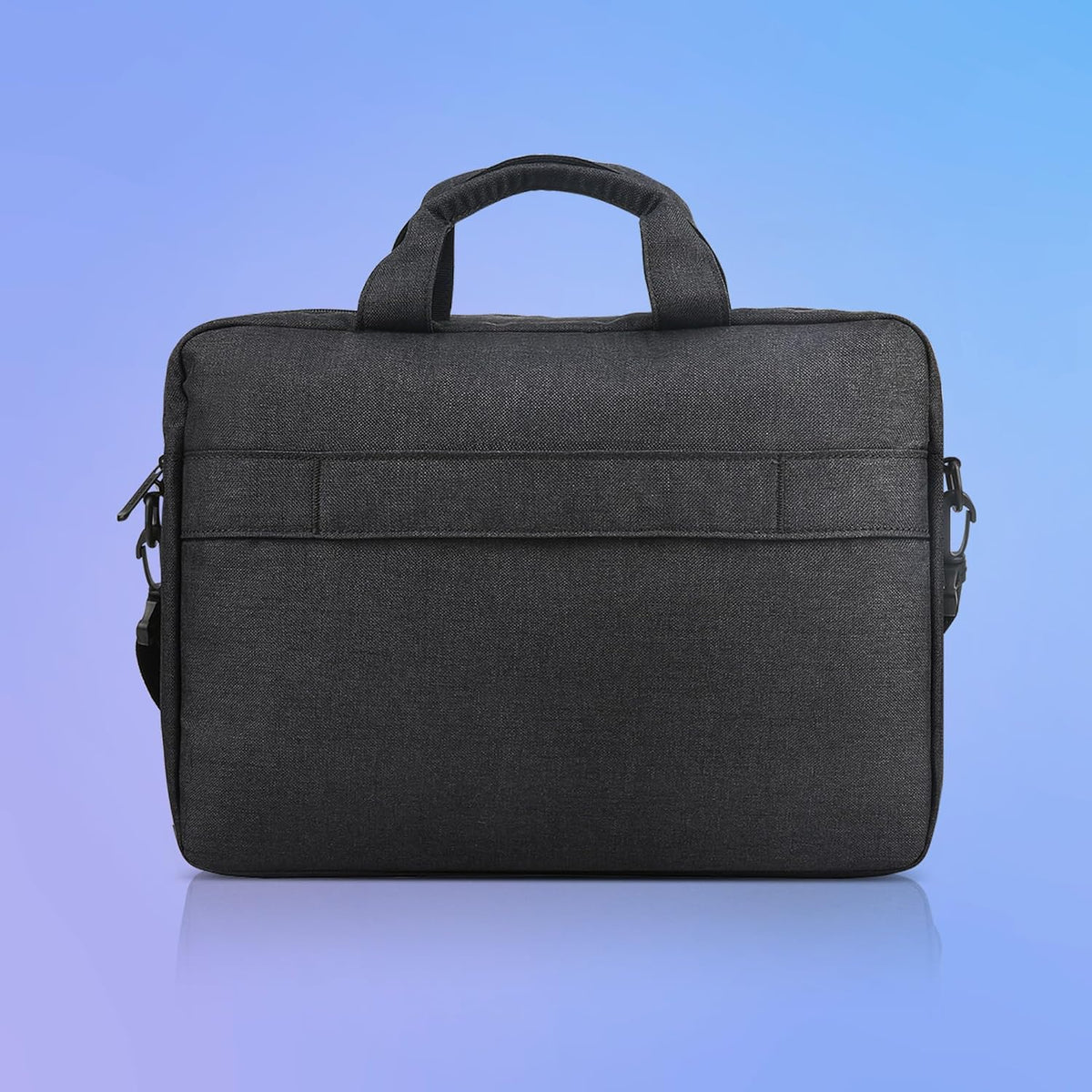 شنطة لابتوب لينوفو T210 ECO بلون Black من الخلف مع الحزام الخلفي