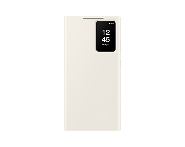 Samsung Galaxy S23 Ultra Smart View Wallet Case - Samsung Galaxy S23 Ultra Smart View Wallet Case - Cream Ennap.com