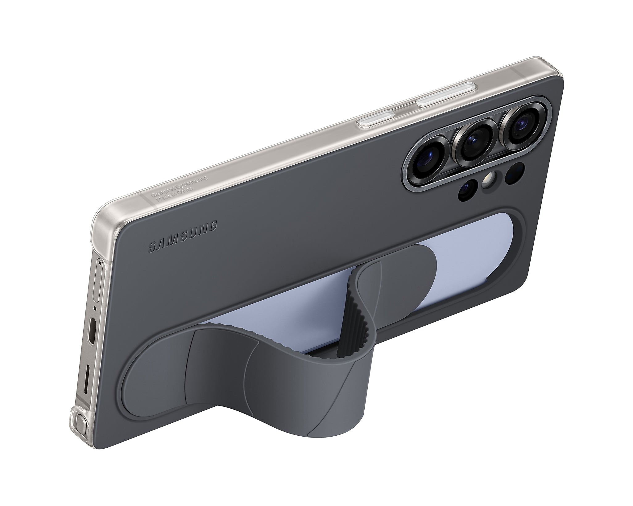 Samsung Galaxy S25 Ultra Standing Grip Case - Samsung Galaxy S25 Ultra Standing Grip Case - Black Ennap.com