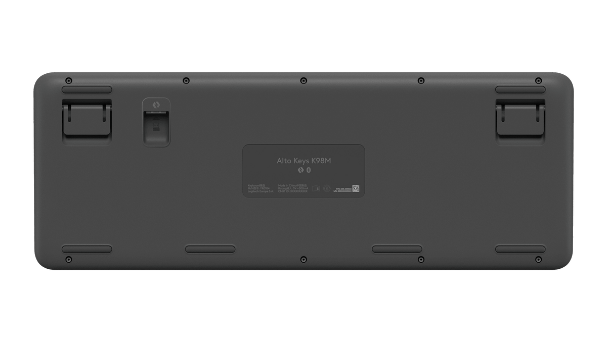 Underside of the Logitech Alto Keys K98M