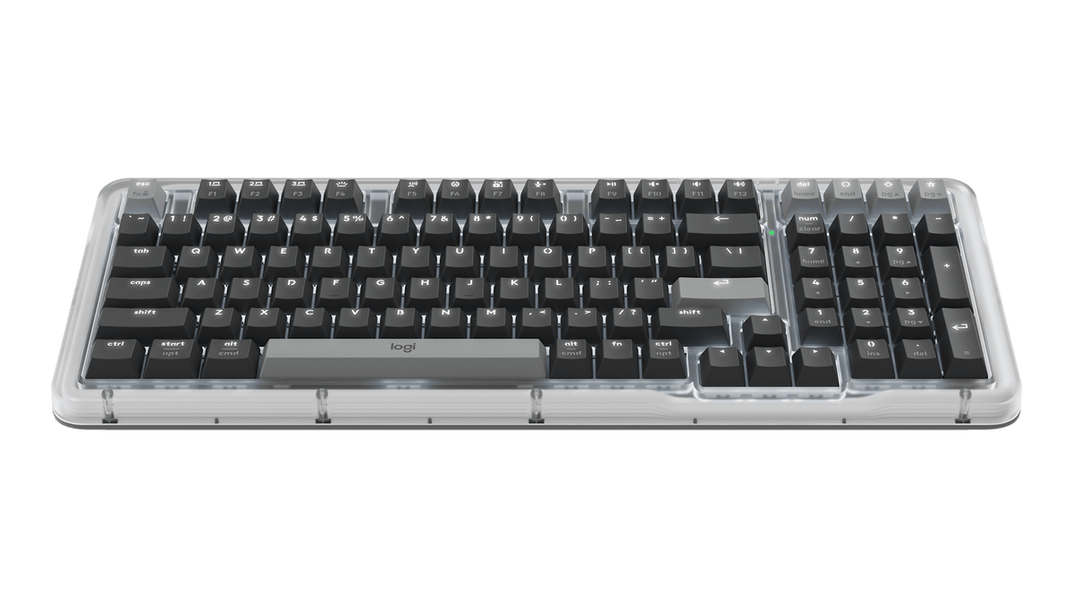 Logitech Alto Keys K98M in Graphite from an angle