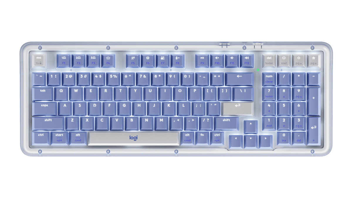 Logitech Alto Keys K98M wireless mechanical keyboard in Lilac