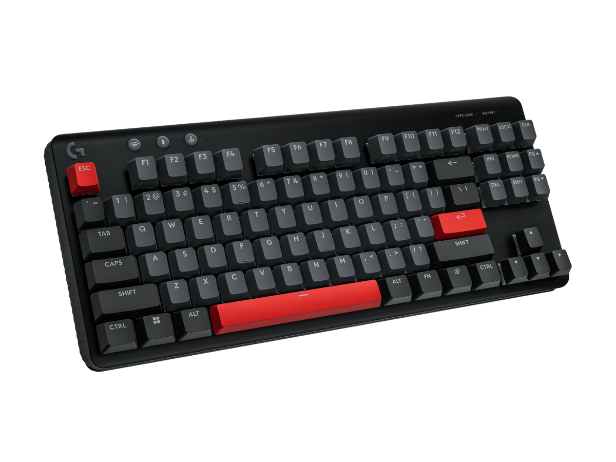 كيبورد لوجيتك G517 LIGHTSPEED TKL من زاوية جانبية