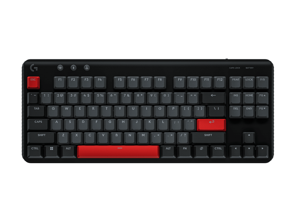 كيبورد الألعاب اللاسلكي لوجيتك G517 LIGHTSPEED TKL باللون Black