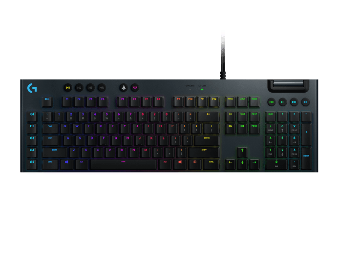 Logitech G815 LIGHTSYNC RGB Mechanical Gaming Keyboard Carbon GL Tactile - Logitech G815 LIGHTSYNC RGB Mechanical Gaming Keyboard Carbon GL Tactile - undefined Ennap.com