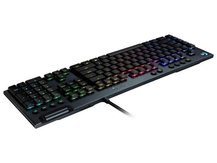 Logitech G815 LIGHTSYNC RGB Mechanical Gaming Keyboard Carbon GL Tactile-Color: Black---Ennap.com