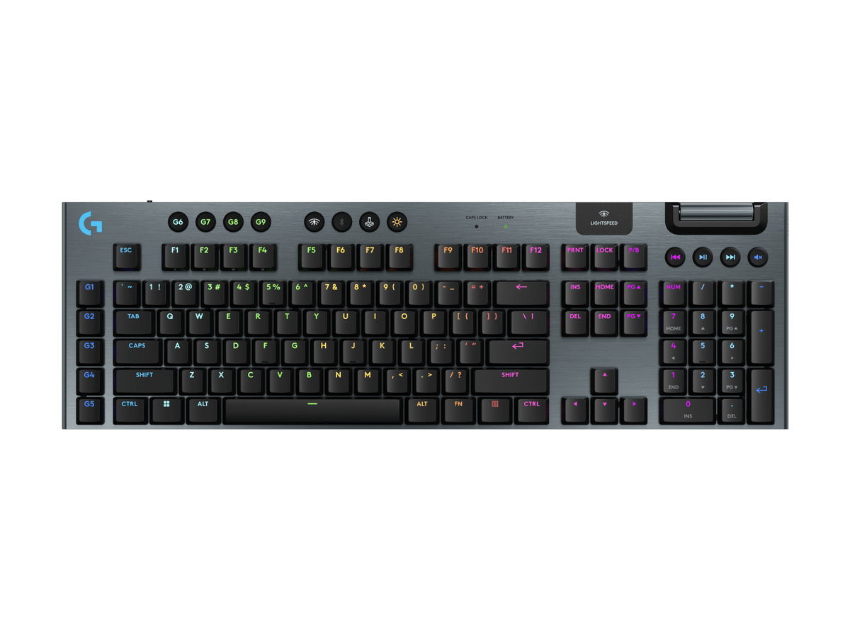 كيبورد الألعاب اللاسلكي لوجيتك G915 X LIGHTSPEED بالحجم الكامل باللون Black