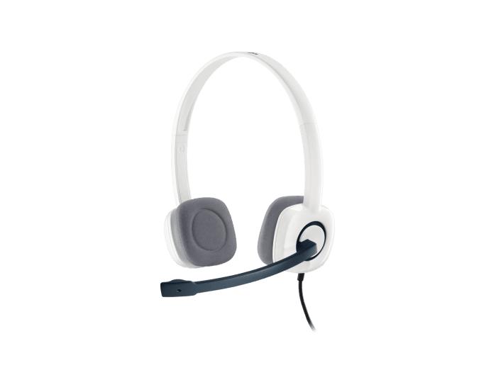 Logitech H150 Stereo Headset with Noise-Cancelling Mic-Color: White---Ennap.com