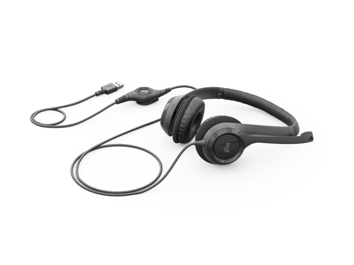 Logitech H390 USB Headset with Noise-Cancelling Mic-Color: Graphite---Ennap.com