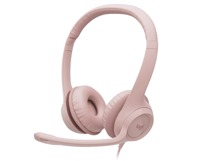 Logitech H390 USB Headset with Noise-Cancelling Mic-Color: Rose---Ennap.com