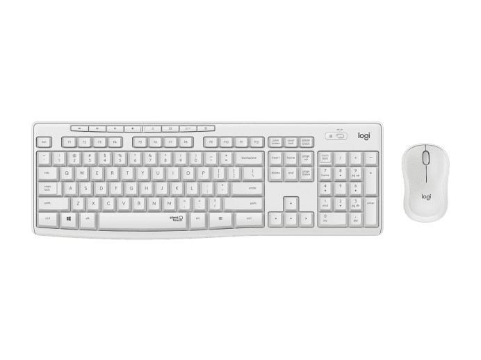 Logitech MK295 Silent Wireless Keyboard Mouse Combo-Color: Off-white---Ennap.com