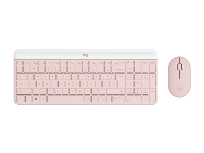 Logitech MK470 Slim Wireless Keyboard and Mouse Combo-Color: Rose---Ennap.com