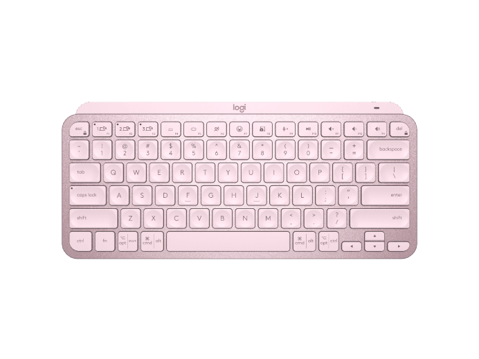 Logitech MX Keys Mini Wireless Illuminated Keyboard-Color: Rose---Ennap.com