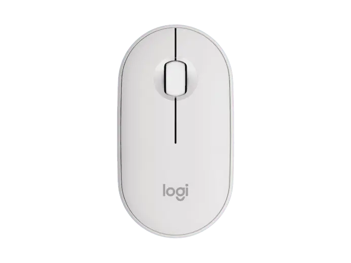 Logitech Pebble M350 Silent Wireless and Bluetooth Mouse-Color: Off White---Ennap.com