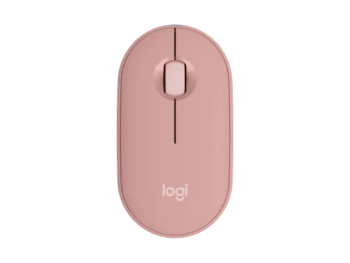 Logitech Pebble M350 Silent Wireless and Bluetooth Mouse-Color: Rose---Ennap.com