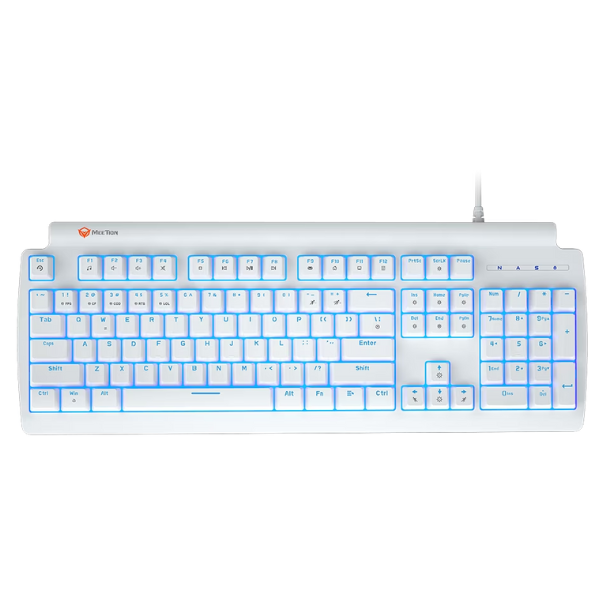 كيبورد الألعاب الميكانيكي ميشن MK600RD بسويتش Red باللون White