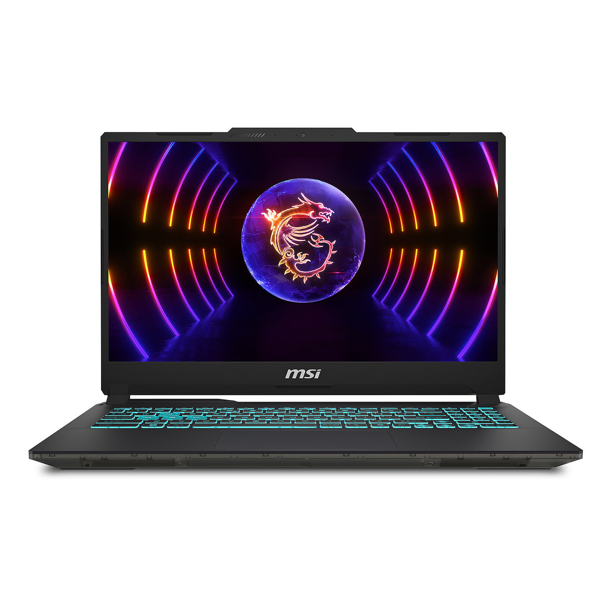 MSI Cyborg 15 gaming laptop front view with the screen open