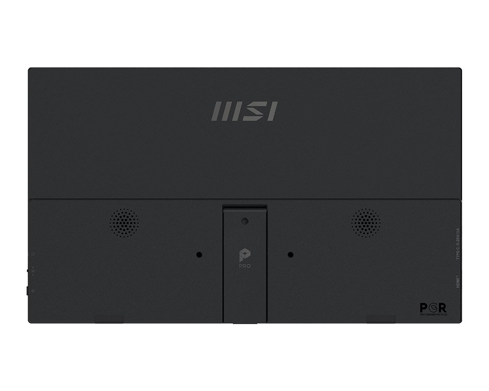 الشاشة المحمولة MSI PRO MP165 E6 من الخلف