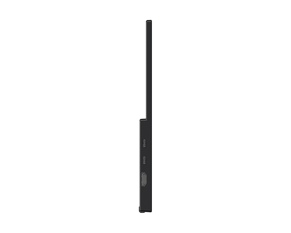 سُمك الشاشة المحمولة MSI PRO MP165 E6 من الجانب