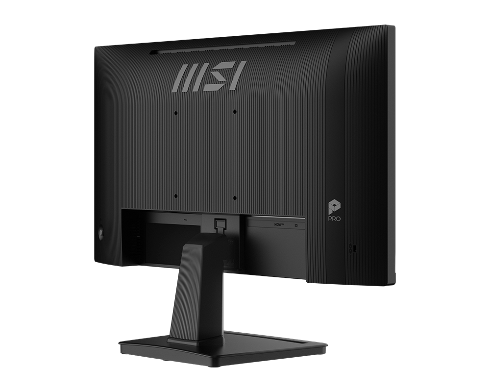 شاشة MSI PRO MP225 E12VL من الخلف بزاوية جانبية