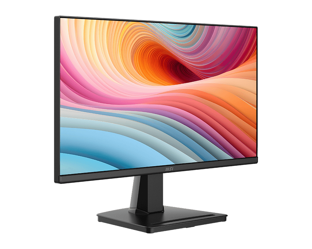 شاشة MSI PRO MP225 E12VL من الأمام بزاوية جانبية