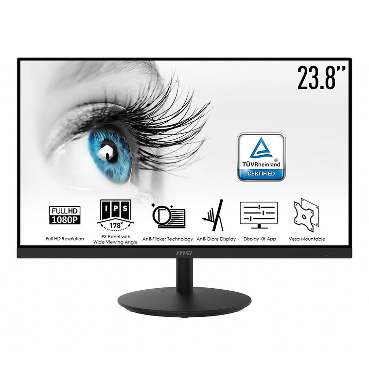 شاشة MSI PRO MP242 مقاس 23.8 بوصة FHD IPS