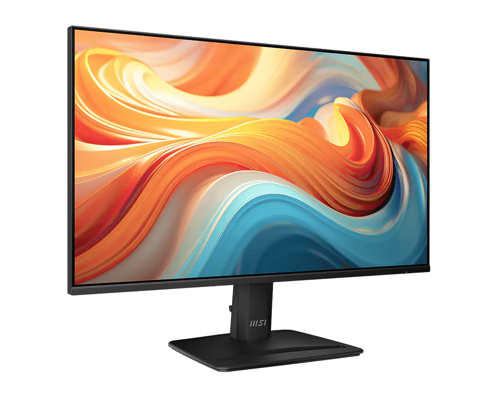 شاشة MSI PRO MP242 E14C من الأمام بزاوية مائلة
