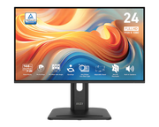 شاشة MSI PRO MP245PG E14 من الأمام مع أيقونات المميزات