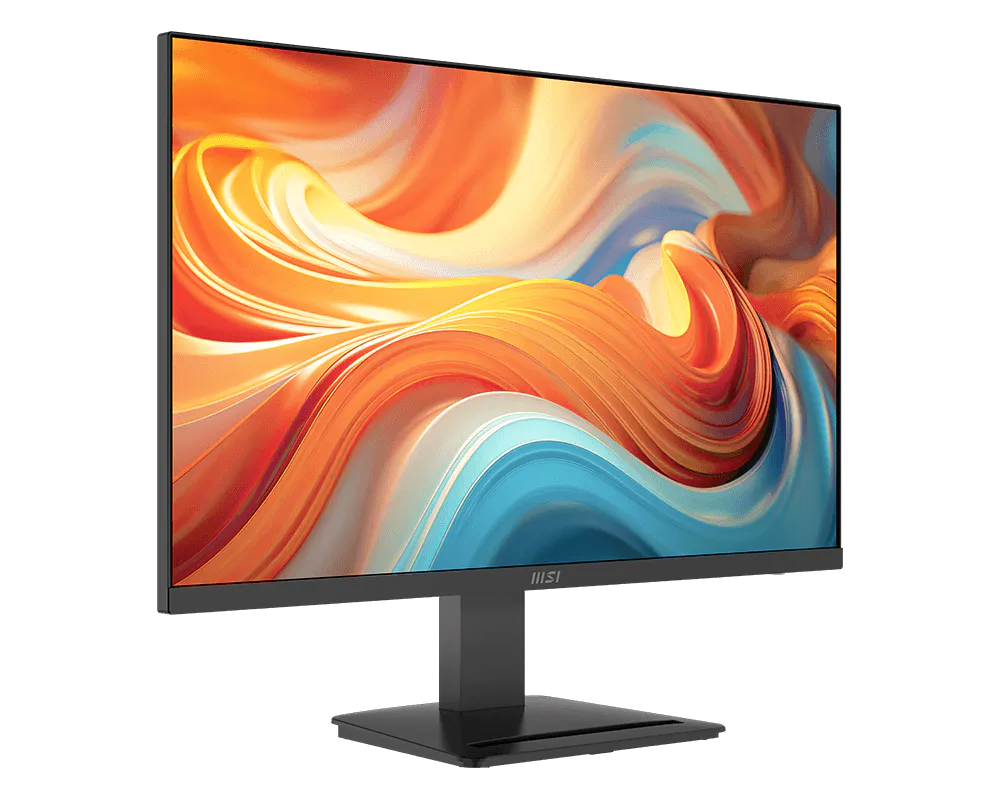 شاشة MSI PRO MP273 E14A من الأمام بزاوية مائلة
