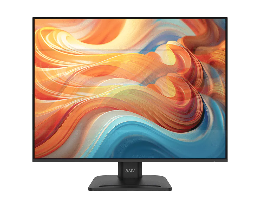 شاشة MSI PRO MP275PG E14 من الأمام على قاعدتها